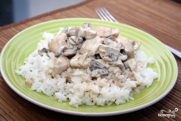 Куриная грудка с вешенками