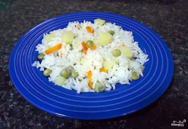 Рис с овощами в пароварке Рис с овощами в пароварке