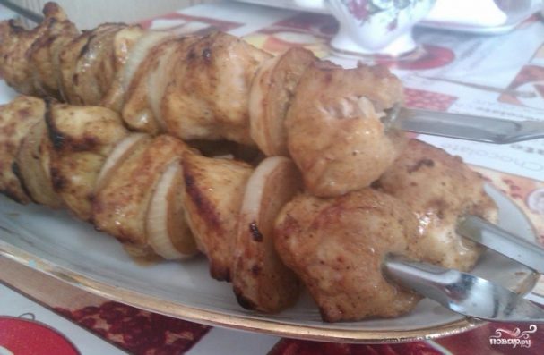 Шашлык из куриной грудки
