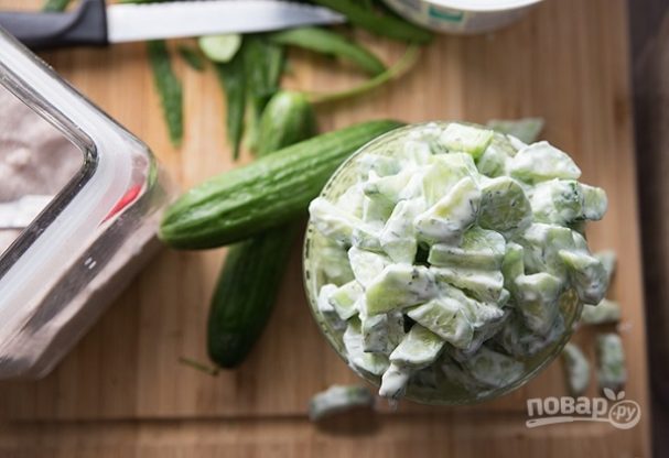 Салат с огурцом и йогуртом Салат с огурцом и йогуртом