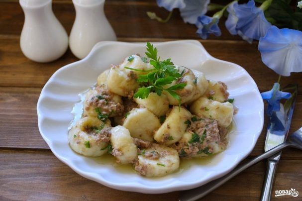 Клёцки с тунцом