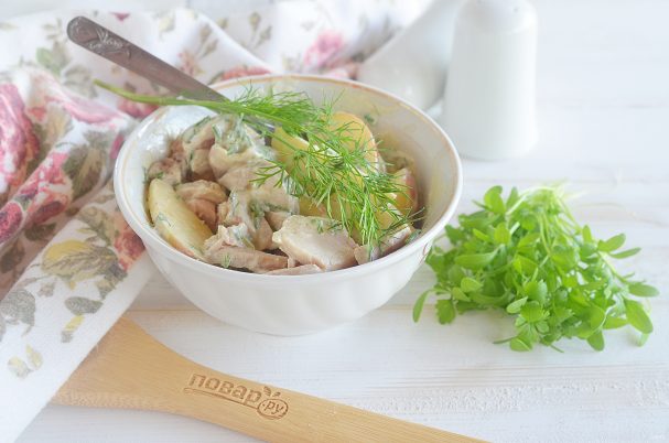 Полезный куриный салат