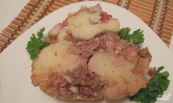 Цветная капуста с мясом