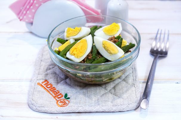 Салат с тунцом и стручковой фасолью