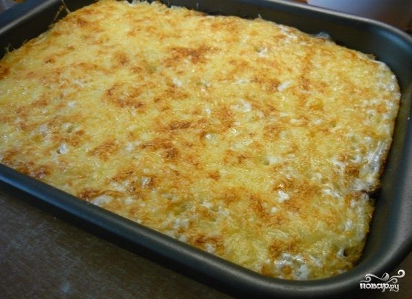 Картофельная запеканка с тушенкой в духовке