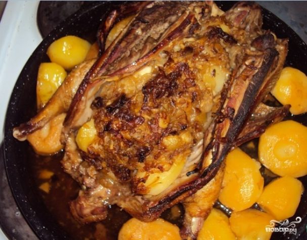 Индоутка с картошкой в духовке