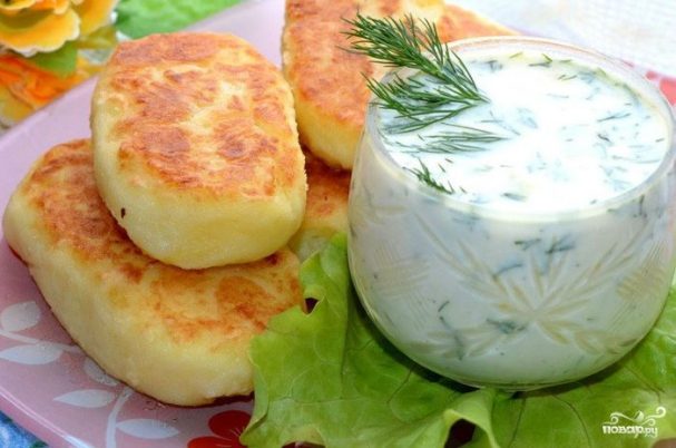 Картофельные котлеты с фаршем в духовке