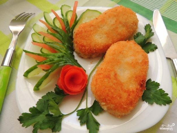 Картофельные котлеты с рисом