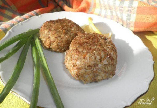 Котлеты из гречки и грибов постные