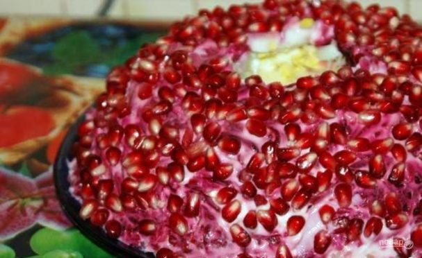 Гранатовый браслет салат с курицей Гранатовый браслет салат с курицей