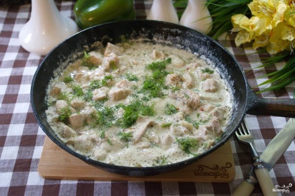 Индейка под сливочным соусом